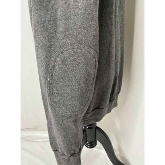 Men's Large Sweater Remington Grey Cutter & Buck Half Zip Ribbed Knit - Picture 7 of 12